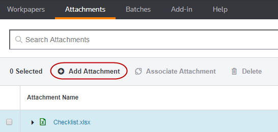 Screen capture showing the button Add Attachment.